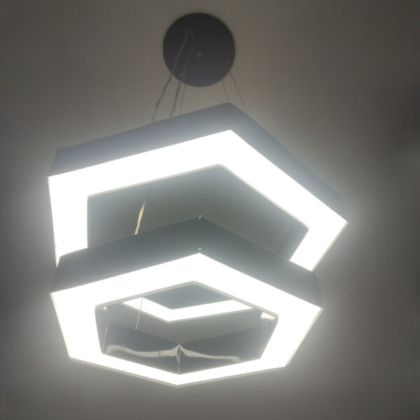 چراغ دکوراتیو آویز LED شش ضلعی