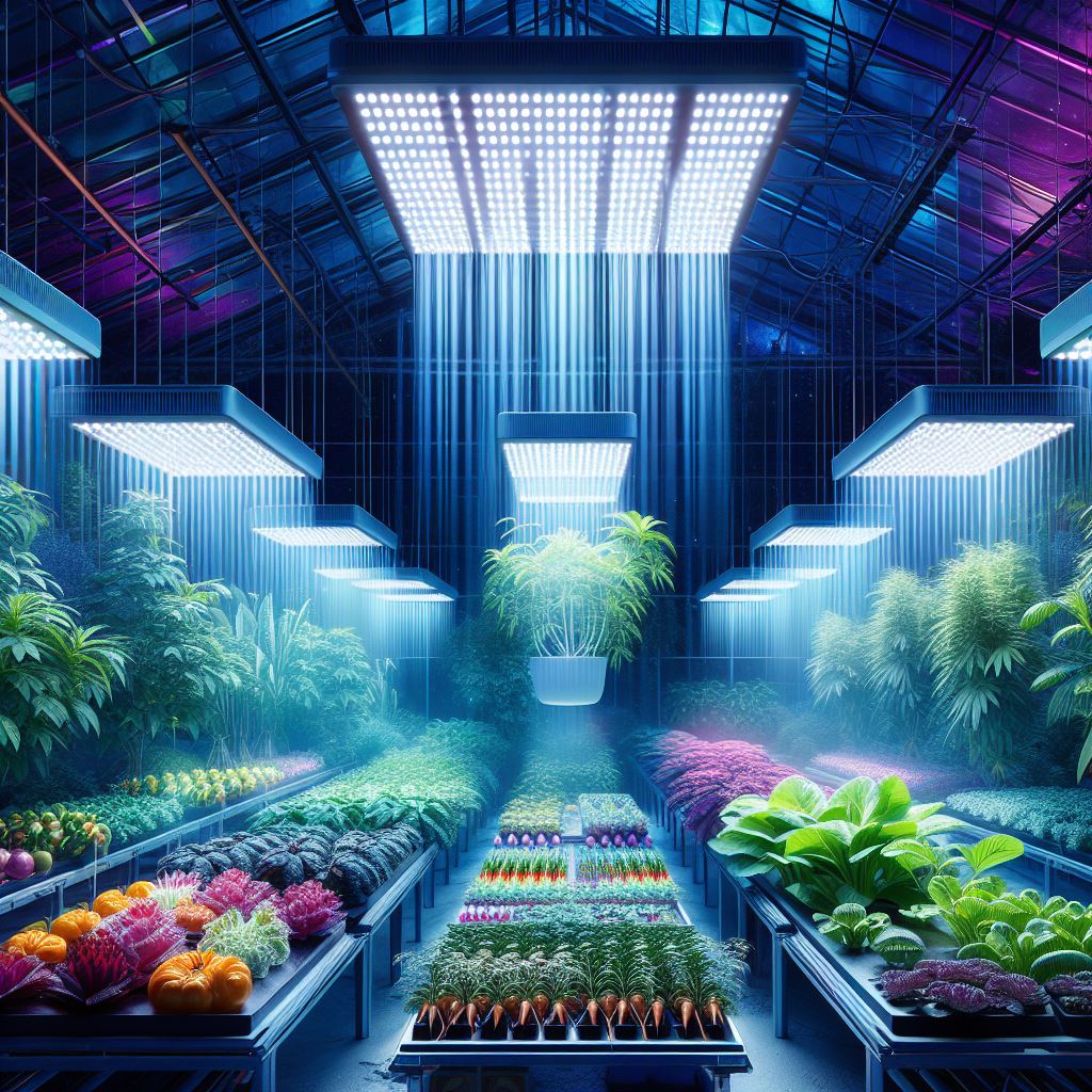 تاثیر لامپ های LED بر رشد گیاهان گلخانه ای