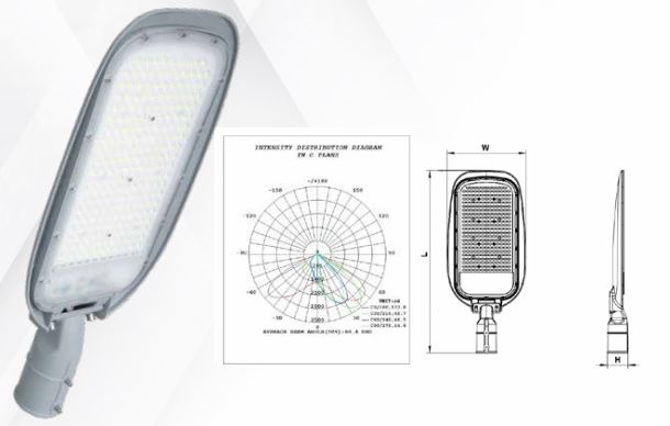 چراغ خیابانی SMD شهاب مدل اونیکس DOB